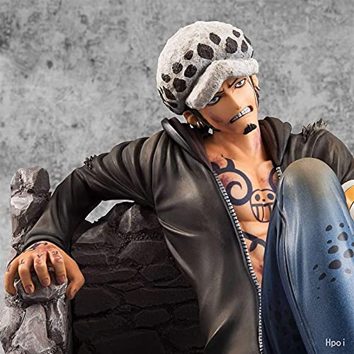 Samantha Trafalgar Law Daño de batalla Sentado Postura Variable Estatua Escritorio Modelo Muñeca Muñeca Animación Dibujos animados Figuras Anime Games Figura Doll Decoration Collection