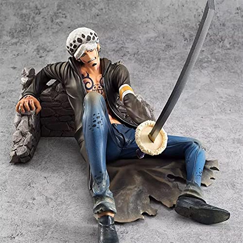 Samantha Trafalgar Law Daño de batalla Sentado Postura Variable Estatua Escritorio Modelo Muñeca Muñeca Animación Dibujos animados Figuras Anime Games Figura Doll Decoration Collection