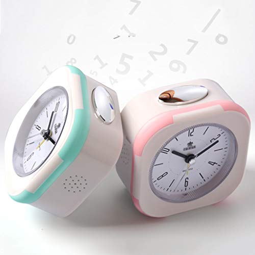 SCDZS Digital niños Reloj Despertador, Snooze, Despertador Musical, niños niños y niñas, Estudiantes de despertarse de Noche en el Dormitorio (Color : Pink)