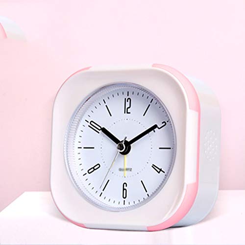 SCDZS Digital niños Reloj Despertador, Snooze, Despertador Musical, niños niños y niñas, Estudiantes de despertarse de Noche en el Dormitorio (Color : Pink)