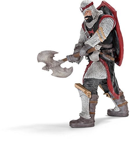 Schleich - Caballero del dragón con Hacha, Figura Pintada a Mano (70105)