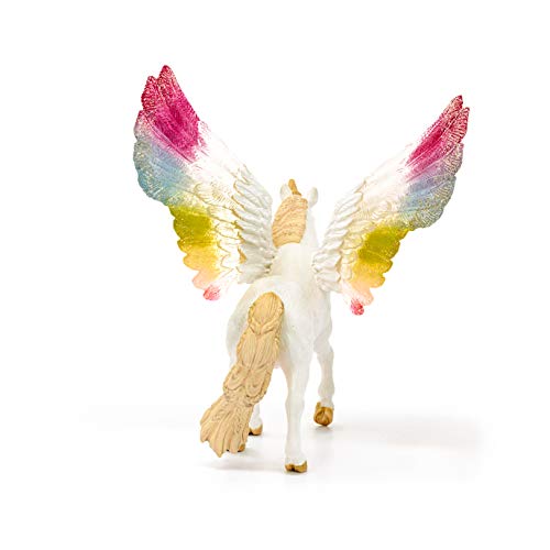 Schleich- Figura de Unicornio arcoíris Alado, 18cm