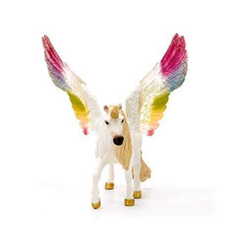 Schleich- Figura de Unicornio arcoíris Alado, 18cm