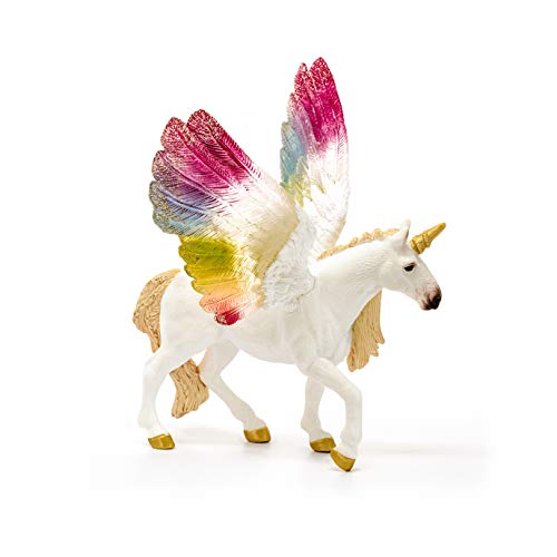 Schleich- Figura de Unicornio arcoíris Alado, 18cm