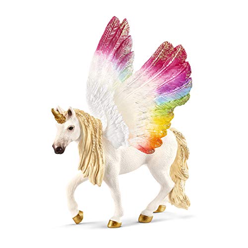 Schleich- Figura de Unicornio arcoíris Alado, 18cm