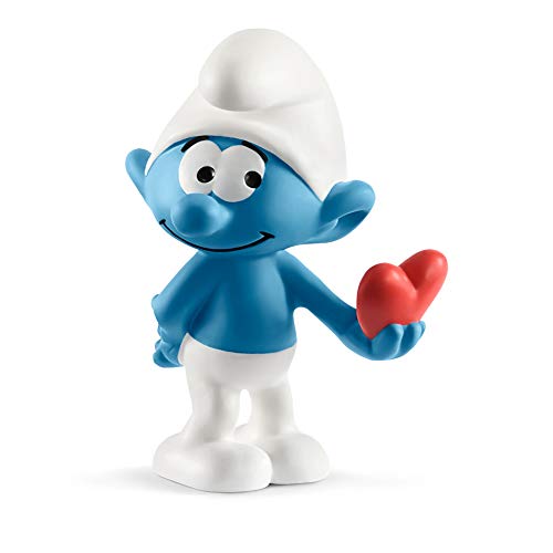 Schleich- Pitufo con Corazón Smurfs Figura, Multicolor (20817)