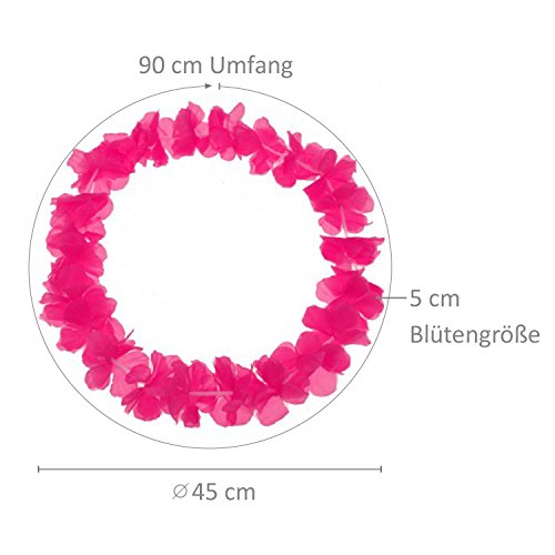 Schramm® 30 Pack Cadena de Flores Rosa Unicolor Cadena de Flores Hawaiana