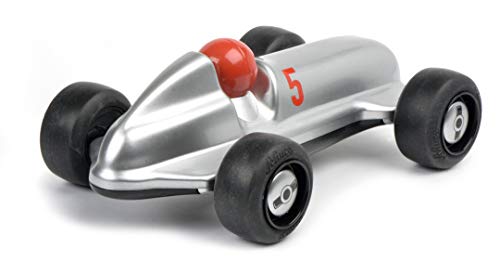 Schuco 450987000-Studio Racer Silver-MAX #5, my1stSchuco, Coche de Juguete para niños a Partir de 1 año, Coche de Carreras a Partir de 12 Meses, Plata/Negro