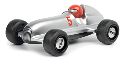 Schuco 450987000-Studio Racer Silver-MAX #5, my1stSchuco, Coche de Juguete para niños a Partir de 1 año, Coche de Carreras a Partir de 12 Meses, Plata/Negro