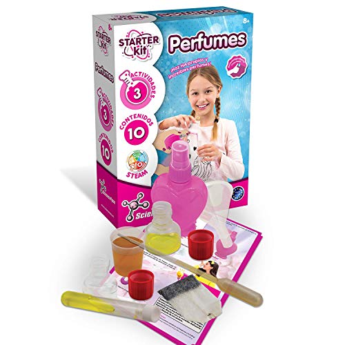 Science4you - Starter Kit Perfumes para Niños 8+ Años – 3 Actividades y Experimentos Cientificos, Mini Laboratorio de Perfumes, Juguete Educativo para Niños +8 Años