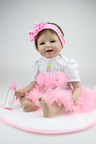 Scnbom 22pulgadas 55cm Bebes Reborn Niñas Silicona Reales Toddler Recien Nacidos Originales Realista Baby Dolls Girls Baratos niño