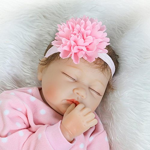 Scnbom 22pulgadas 55cm muñecas Reborn niñas Silicona Bebes Reales Baby Dolls Girls Realista Toddler Recien Nacidos Originales Ojos Cerrados Nino