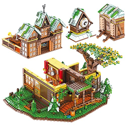 SCZWP8 Bloques de construcción Kit de casa Edificio Modular sujeción Kit de Modelo de Sala de Tiempo Juego de construcción Compatible con Lego Boy Girl Regalo de cumpleaños