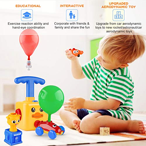 Seamuing Juguete de Coche con Globo, Juguete Lanzador de Globos de Coche, Juego de Lanzador Globos para Automóvil Regalo de Juguetes Educativos para Niños con 12 Globos