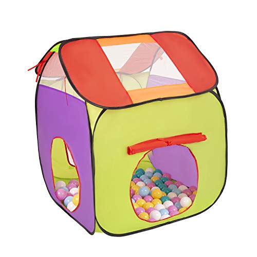 Selonis Parque De Juegos 3En1 con 200 Bolas para Niños, Multicolor:Blanco/Amarillo/Babyblue/Turquesa