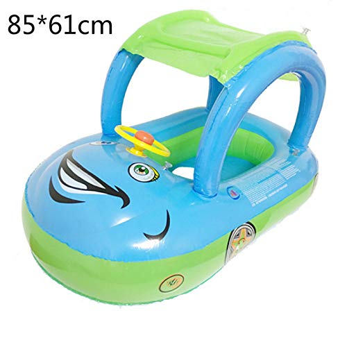 SENFEISM Seguridad Verano Niños Dibujos Animados Flotador Asiento Coche Barco Natación Niños Inflables Caucho PVC Círculos Seguridad Swimtrainer