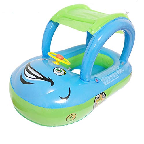 SENFEISM Seguridad Verano Niños Dibujos Animados Flotador Asiento Coche Barco Natación Niños Inflables Caucho PVC Círculos Seguridad Swimtrainer