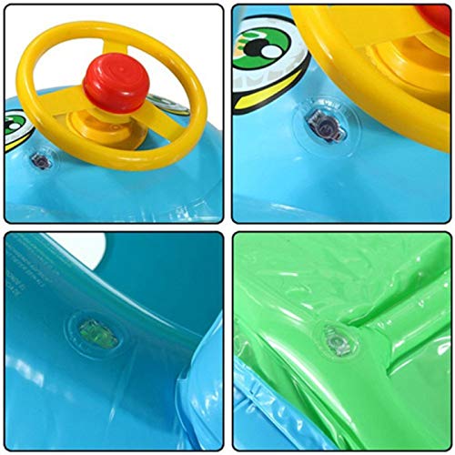 SENFEISM Seguridad Verano Niños Dibujos Animados Flotador Asiento Coche Barco Natación Niños Inflables Caucho PVC Círculos Seguridad Swimtrainer