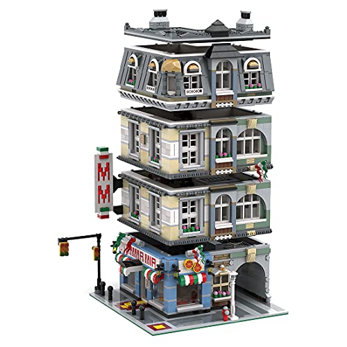 SENG MOC-39491 - Juego de construcción modular de 4449 piezas Mamma Mia Pizzeria M1 Arquitectura de bloques de montaje, compatible con Lego