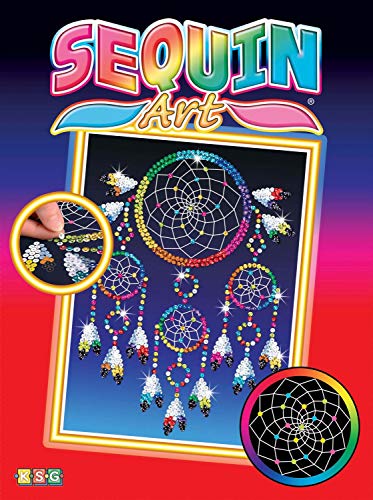 Sequin Art- Kit de Bricolaje para Niños, Atrapasueños, CREA Bello Arte Colorido con Lentejuelas, Multicolor (5013-1601)