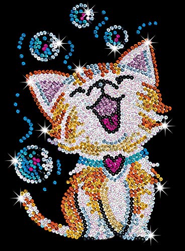 Sequin Art- Kit de Bricolaje para niños, Gatito Bubbles The Kitten, CREA Bello Arte Colorido con Lentejuelas, Multicolor (5013-1602)