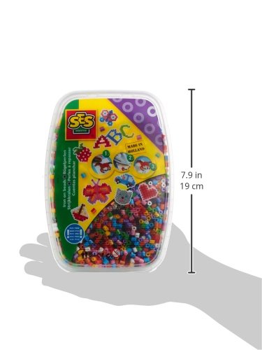 SES- Caja de Mezcla de 12 000 Cuentas para Planchar básicas para niños, Multicolor (00779)