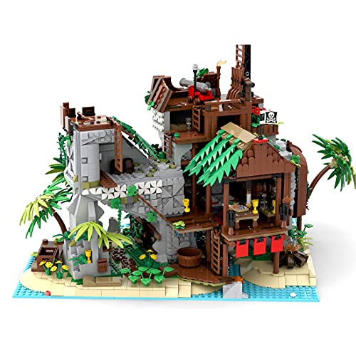 SESAY Juego de construcción de bloques de construcción pirata, 2979 piezas, modelo de isla pirata compatible con Lego 21322 Pirates of Barracuda Bay, MOC-77171