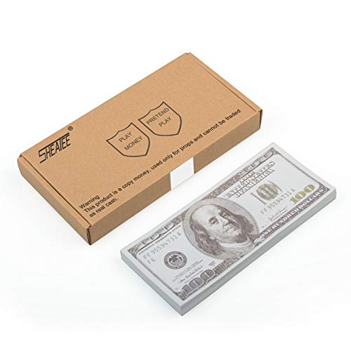 Sheatee Prop Money Hq Prop Money Dinero de proposición 100 Play Money Juega Dinero para niños Pretend Dollar Bills Money Gun