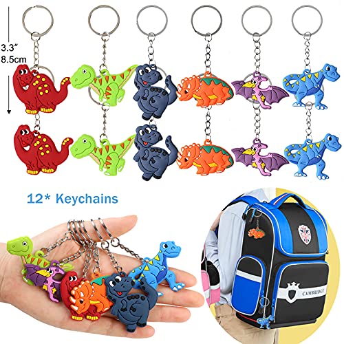 Shinelee 60 Piezas Artículos de Fiesta Dinosaurios Cumpleaños Niño Llavero Pulseras Bofetada Pegatinas Tatuajes Pulsera Dinosaurios Piñata Dinosaurio Cumpleaños Regalo Niños