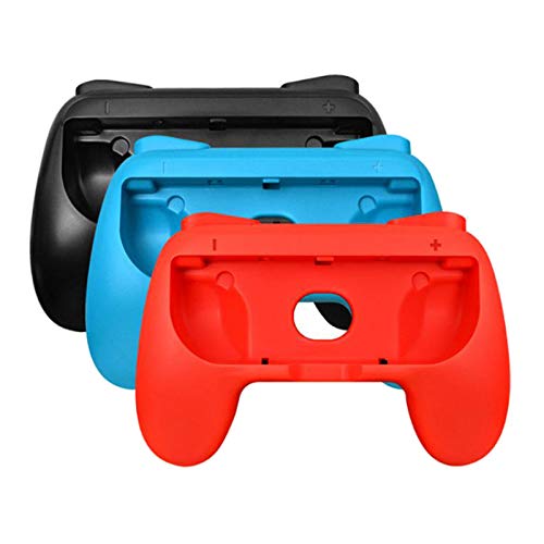 Shiwaki Cómoda Funda de Mando Resistente al Desgaste para Accesorios de Agarre de Juegos de Nintendo Switch Joy-Cons - Rojo Azul