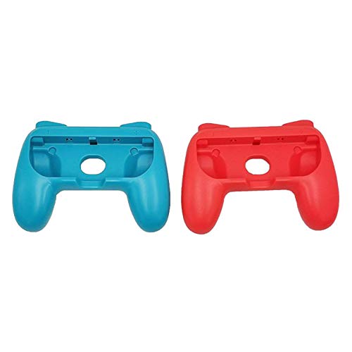 Shiwaki Cómoda Funda de Mando Resistente al Desgaste para Accesorios de Agarre de Juegos de Nintendo Switch Joy-Cons - Rojo Azul