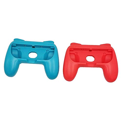 Shiwaki Cómoda Funda de Mando Resistente al Desgaste para Accesorios de Agarre de Juegos de Nintendo Switch Joy-Cons - Rojo Azul