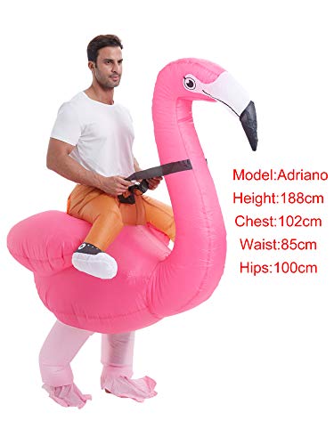 ShiyiUP Disfraces Inflable Flamencos Traje Hinchable para Halloween Adulto