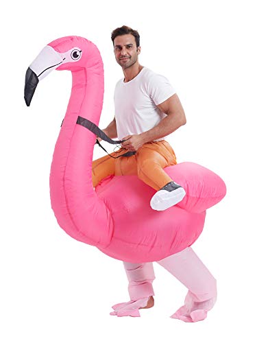 ShiyiUP Disfraces Inflable Flamencos Traje Hinchable para Halloween Adulto