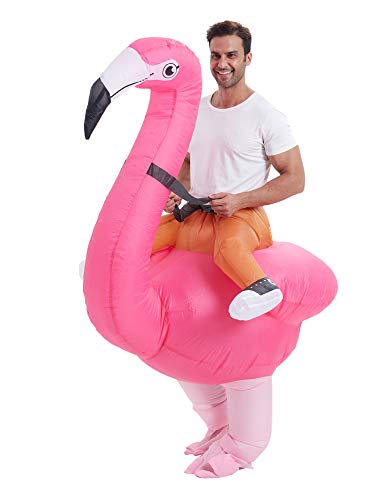 ShiyiUP Disfraces Inflable Flamencos Traje Hinchable para Halloween Adulto