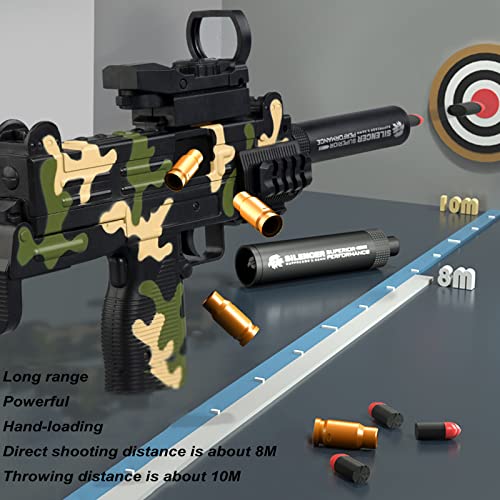 Shooter Soft Darrt Gun Toy Soft Bullet Toy Guns, Pistolas de Batalla de Espuma de Juguete Pistolas de Juguete Multiusos Que parecen Reales, Pistola de Bala Suave Segura, Gran Regalo(Camouflage Black)