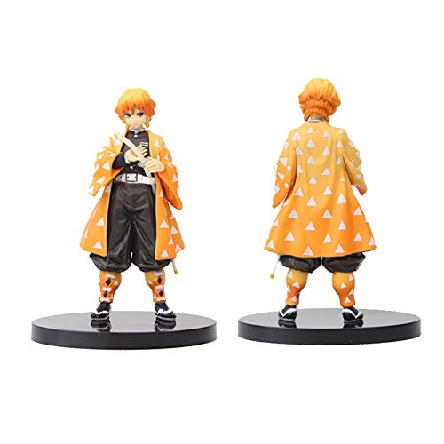 shuaiyin Figura Agatsuma Zenitsu de 16 cm – Figura de acción de PVC Demon Slayer Kimetsu No Yaiba modelo estatua, linda muñeca decoración de escritorio, colección de personajes de anime