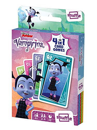 Shuffle Fun 4 Juegos en 1. Vampirina Cartas, Multicolor (Cartamundi 108461992)