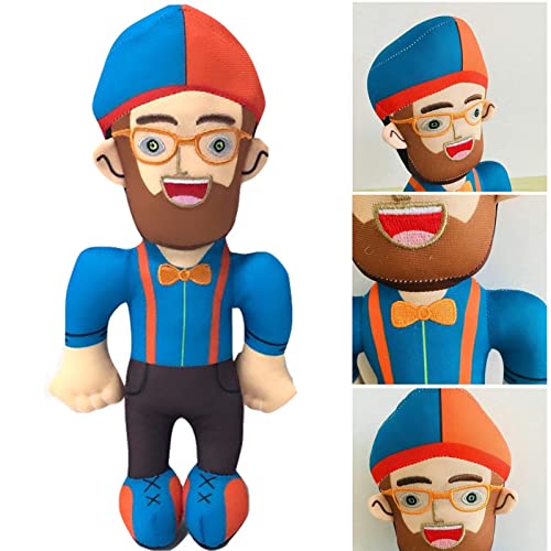 SHUIZHUYU Peluche 30cm Anime Blippi,Blippi Muñeco de Peluche Muñeco,Peluche Muñeco, Niños Presente De Cumpleaños (Color : Blue, Size : 30cm/11.81in)