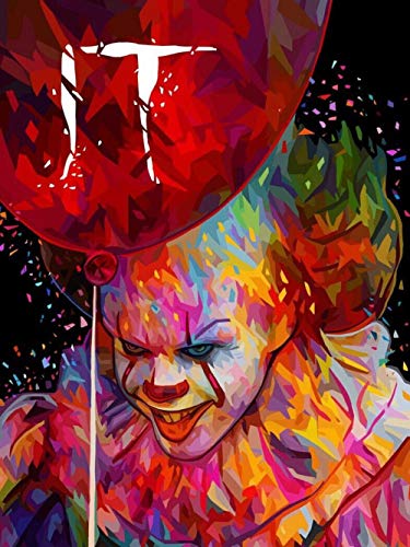 Shukqueen Kit de pintura por números para adultos con pinceles, pigmento, lienzo, kit de pintura para niños, principiantes, 61 x 76 cm, Joker (sin marco)