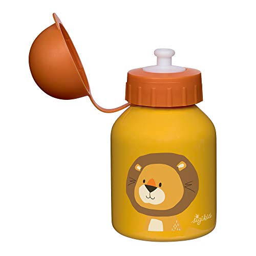 SIGIKID Niñas y niños, botella de agua de acero inoxidable León Forest 250 ml para guarderías y excursiones, sin BPA, recomendada a partir de 36 meses, amarillo, 25115