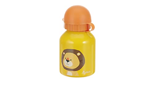 SIGIKID Niñas y niños, botella de agua de acero inoxidable León Forest 250 ml para guarderías y excursiones, sin BPA, recomendada a partir de 36 meses, amarillo, 25115