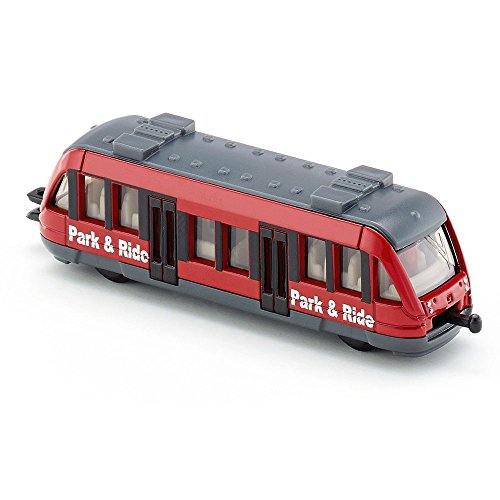 siku 1013, Tren de cercanías, Metal/Plástico, Rojo, Enganches para remolque de tren estándar siku para conectar con otros trenes