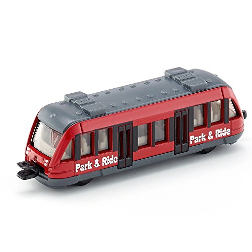 siku 1013, Tren de cercanías, Metal/Plástico, Rojo, Enganches para remolque de tren estándar siku para conectar con otros trenes