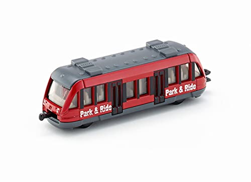 siku 1013, Tren de cercanías, Metal/Plástico, Rojo, Enganches para remolque de tren estándar siku para conectar con otros trenes