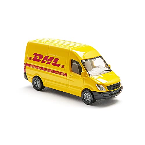 siku 1085, Furgoneta de servicio de paquetería, Metal/Plástico, Amarillo, Diseño DHL, Versátil