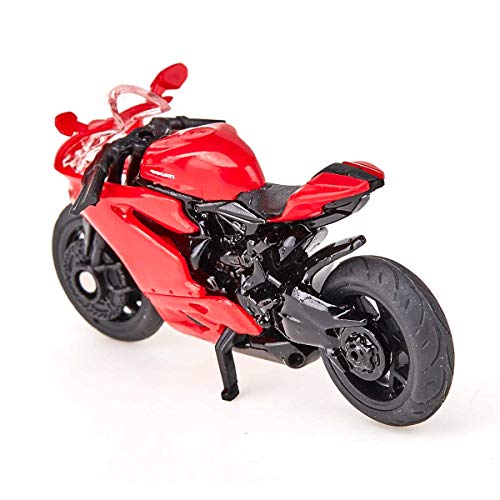 siku 1385, Moto Ducati Panigale 1299, Metal/Plástico, Rojo, Soporte desplegable