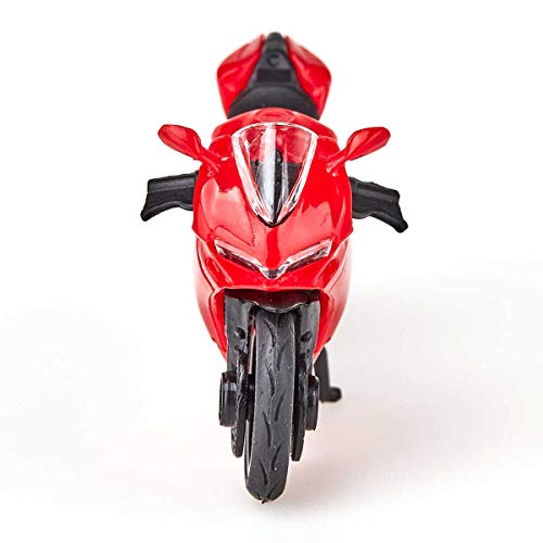 siku 1385, Moto Ducati Panigale 1299, Metal/Plástico, Rojo, Soporte desplegable