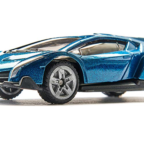 siku 1485, Lamborghini Veneno, Metal/Plástico, Vehículo de juguete para niños, Azul oscuro, Ruedas de goma