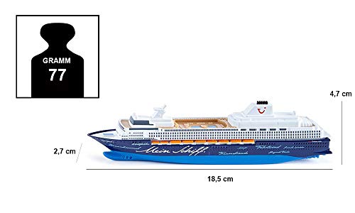 siku 1726 Crucero Mein Schiff 1, No flota, 1:1400, Metal/Plástico, Azul/Blanco